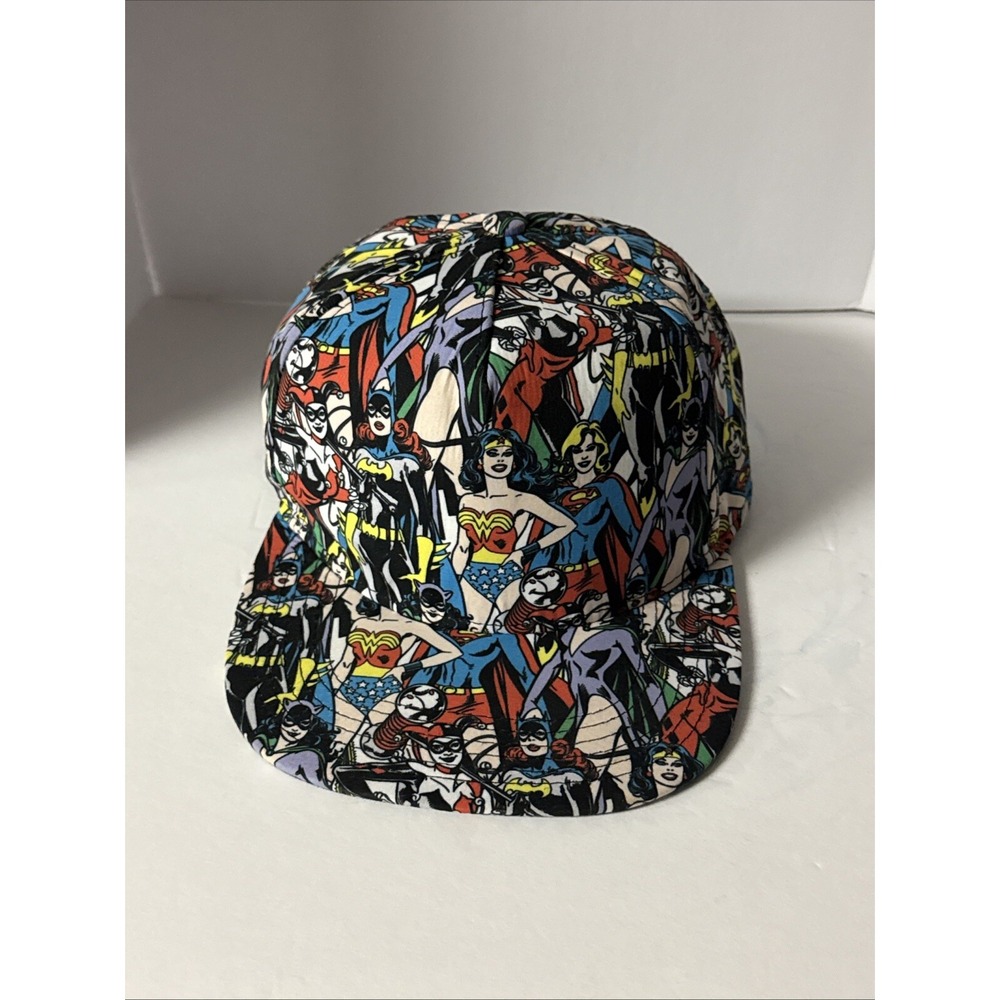 DC Comics Hat Cap Snap Back All Over Print Blue Red Wonder Woman One‎ Size